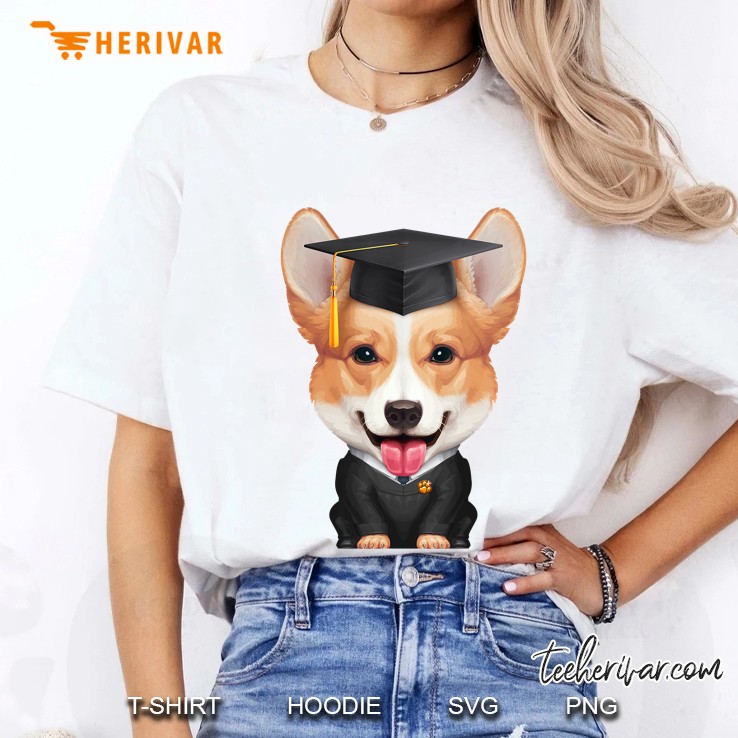 Welsh Corgi Graduation Ladies Tee