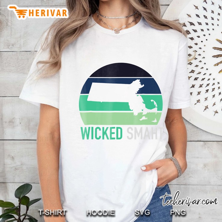 Wicked Smaht Funny Boston Mass Wicked Smart Funny Ladies Tee
