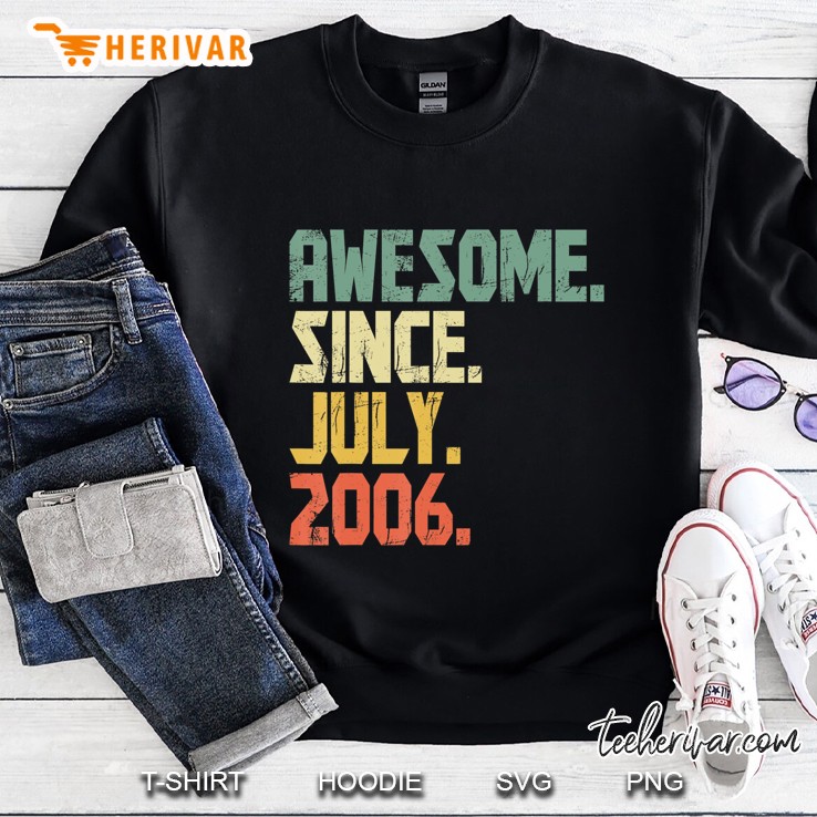 14 Years Old Gifts Shirt- Awesome Since July 2006 Sweatshirt