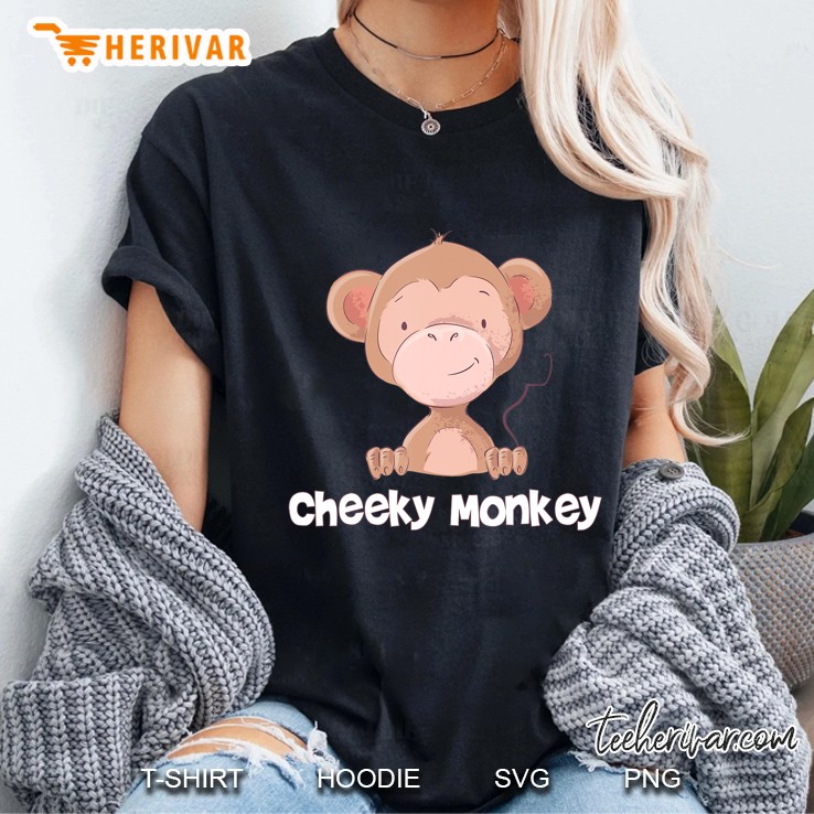 Baby Monkey Tshirt Monkey Gifts For Kids Boys Cheeky Monkey Ladies Tee