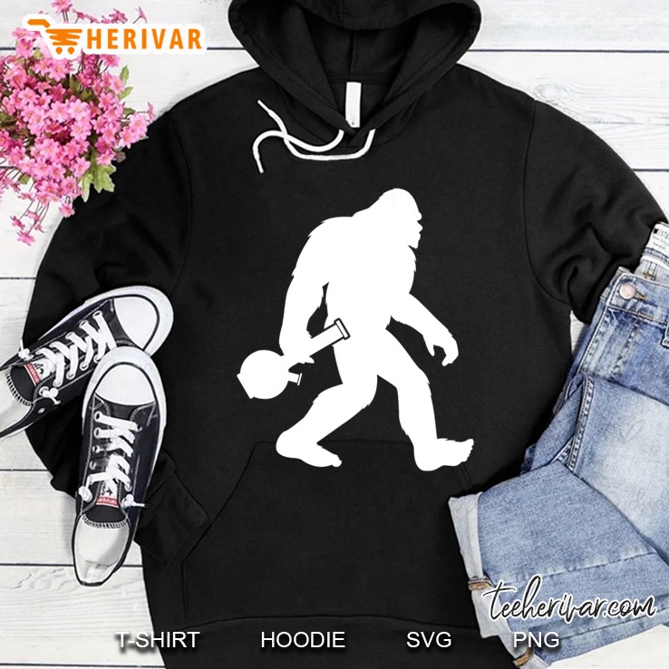 Bigfoot With A Bong Shirt Funny 420 Shirt Hoodie