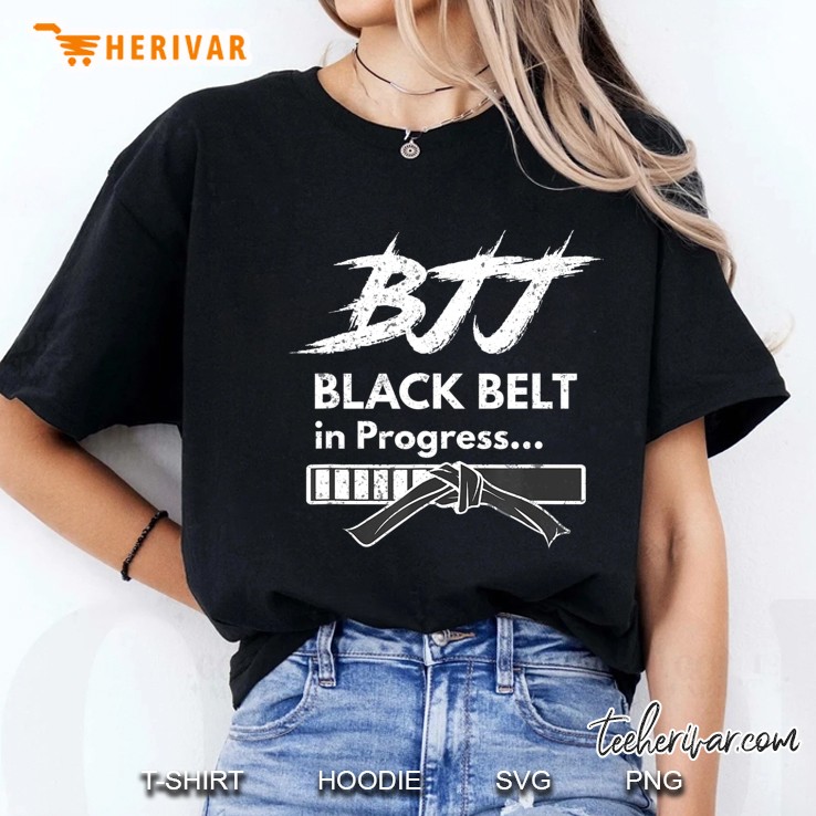 Black Belt In Progress Jiu-Jitsu Bjj Combat Tee Hoodie