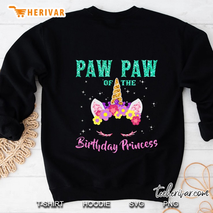 Cute Unicorn Paw Paw Of The Birthday Princess Gift Mugs