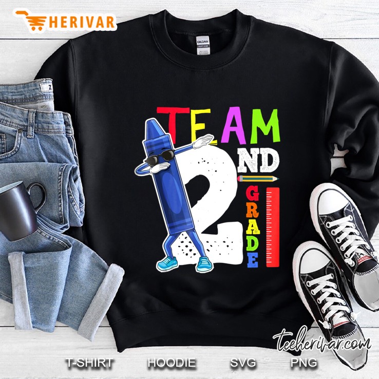 Dabbing Crayon Team Second Grade Back To School Shirt Kids Mugs