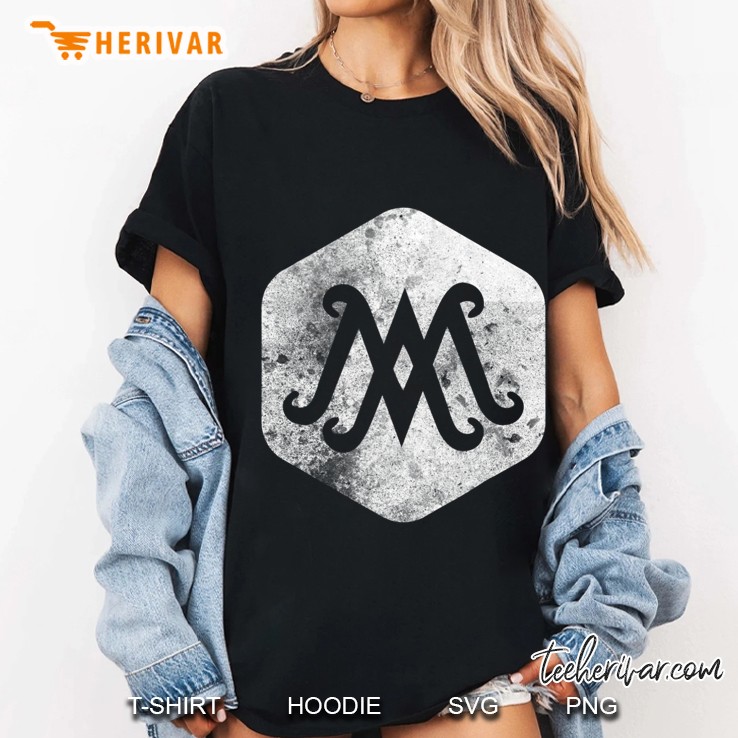Distressed Vintage Auspice Maria Virgin Mary Monogram Tshirt Ladies Tee
