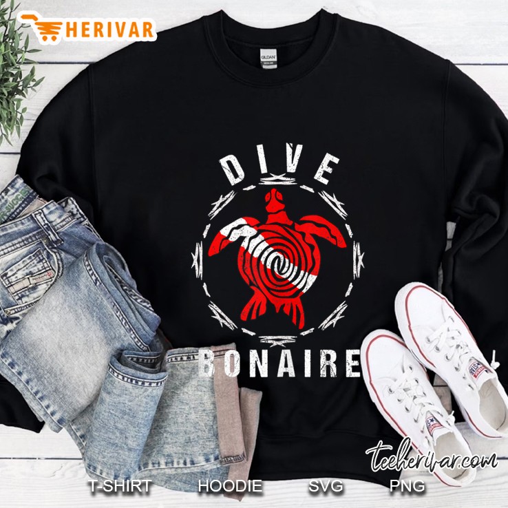 Dive Bonaire Shirt Vintage Tribal Turtle Gift Tank Top Sweatshirt