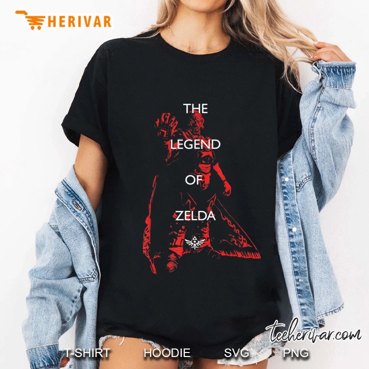 Nintendo The Legend Of Zelda Text Over Top Ganondorf Ladies Tee
