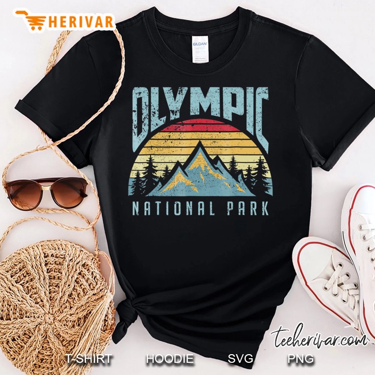 Olympic National Park Washington Usa Mountains Retro Shirt