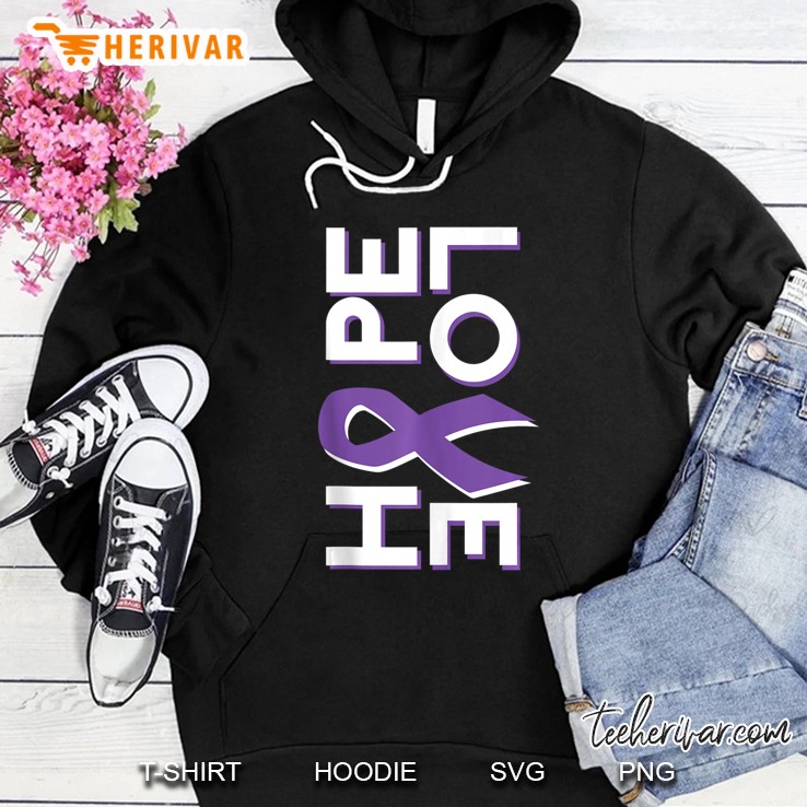 Pancreatic Cancer Awareness Fight Cancer Ribbon Tank Top Hoodie