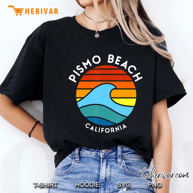 Pismo Beach California Retro Wave Ladies Tee