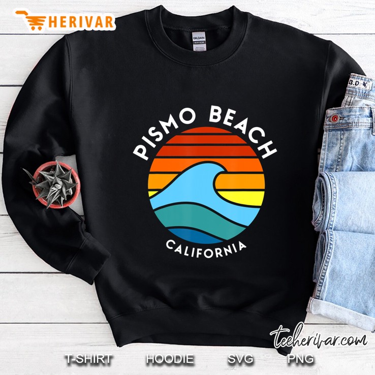 Pismo Beach California Retro Wave Sweatshirt