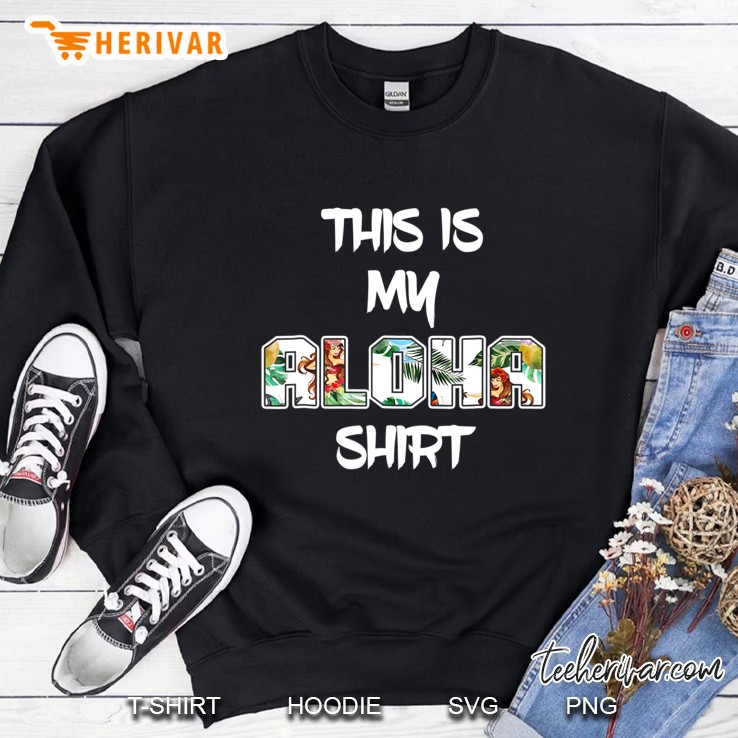 This Is My Aloha Shirt Quote With Hula Girls Sweatshirt