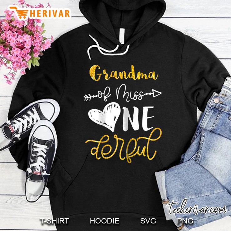 Womens Grandma Of Miss Onederful Shirt Nana 1St Birthday Of Girl Mugs