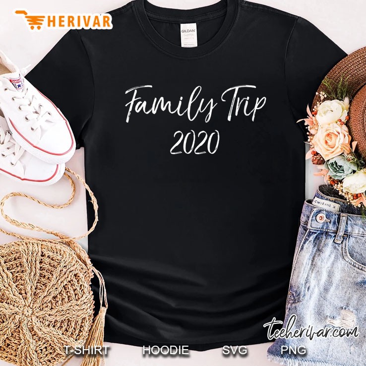 Womens Matching Family Vacation Gifts For Groups Family Trip 2020 V-Neck Shirt