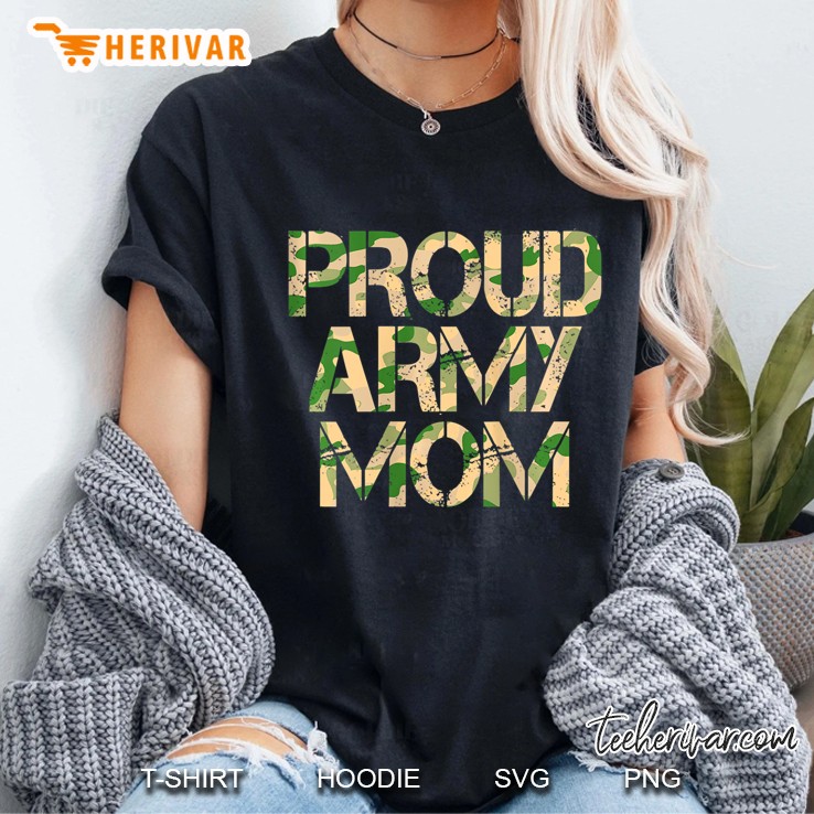 Womens Proud Army Mom Military Mom Gift Tank Top Hoodie