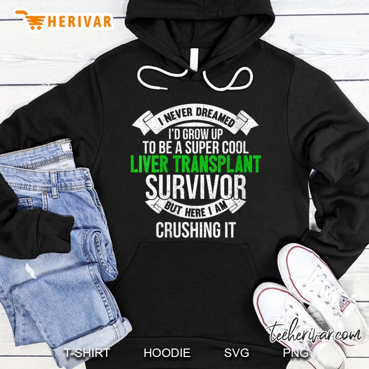 Womens Super Cool Liver Transplant Survivor Gift V-Neck Hoodie