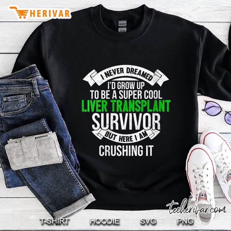 Womens Super Cool Liver Transplant Survivor Gift V-Neck Sweatshirt