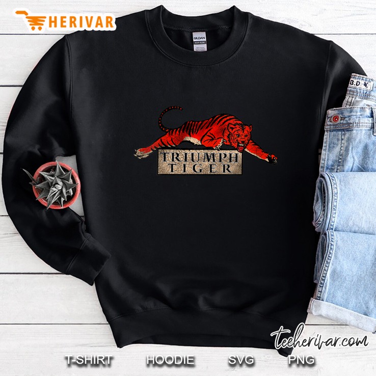 Womens The Legendary Triumph Tiger V-Neck Sweatshirt