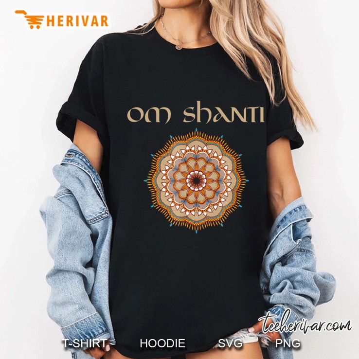 Yoga Teacher Shirt Om Shanti Reiki Holistic Healer Ladies Tee