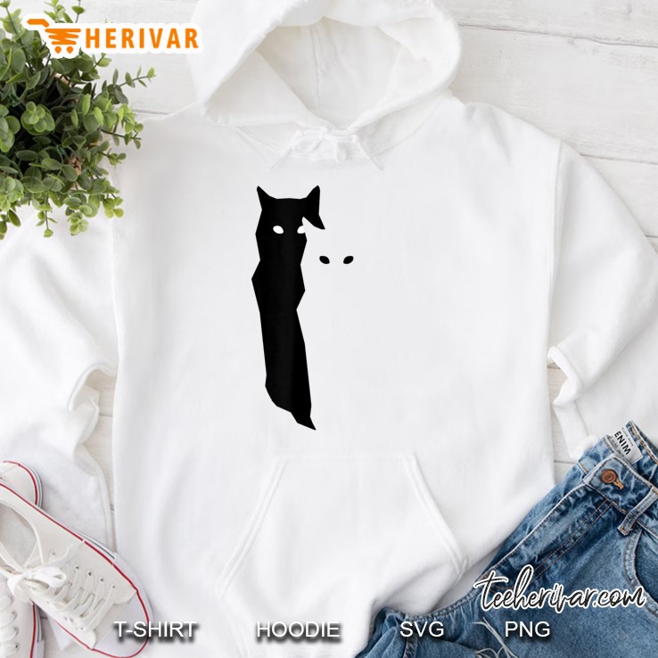 Black & White Yin Yang Mystery Shadow Cat Tee V1 Hoodie