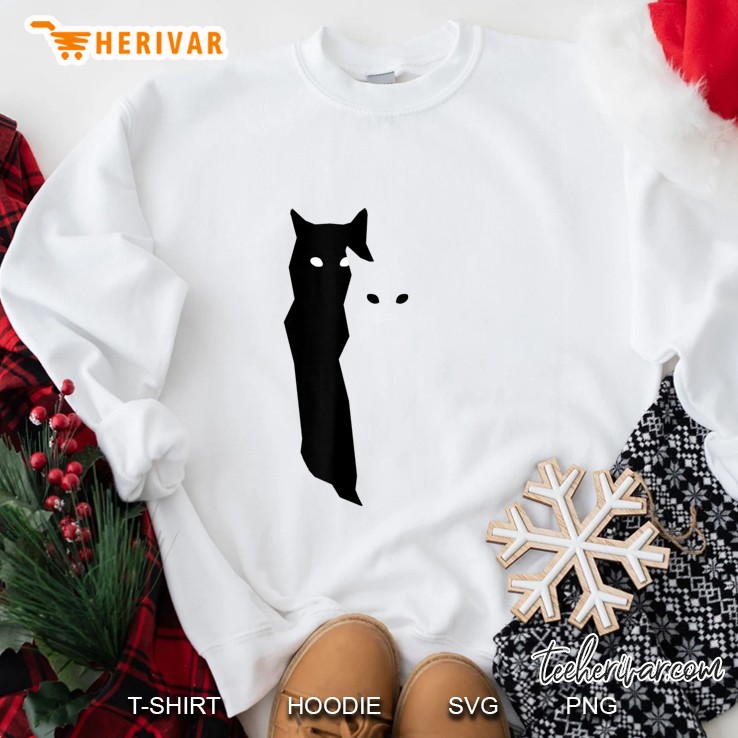 Black & White Yin Yang Mystery Shadow Cat Tee V1 Sweatshirt