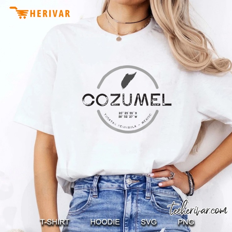 Cozumel Mexico Graphic Distressed Ladies Tee