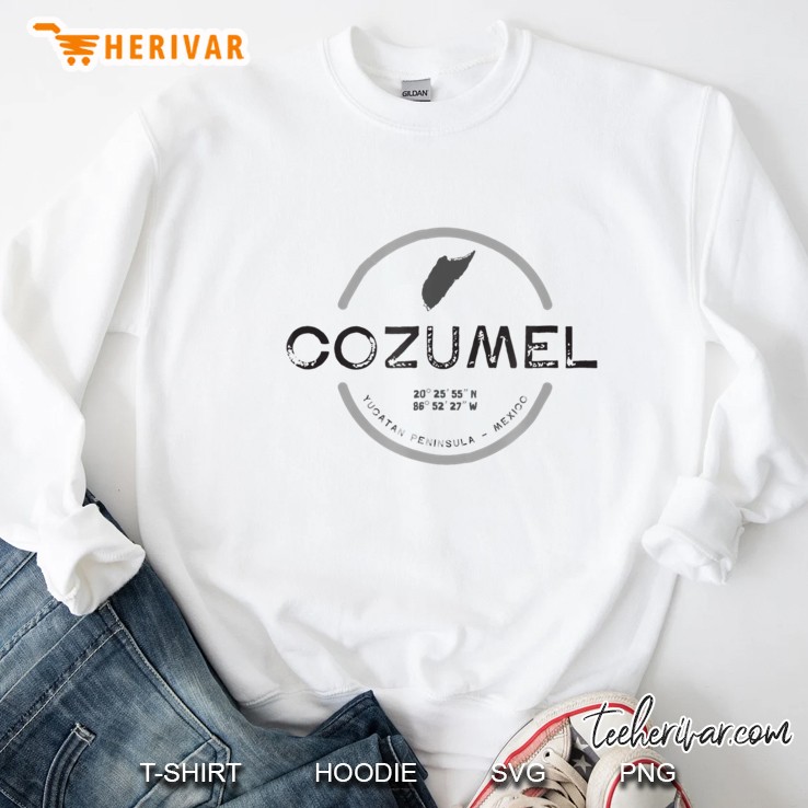 Cozumel Mexico Graphic Distressed Sweatshirt