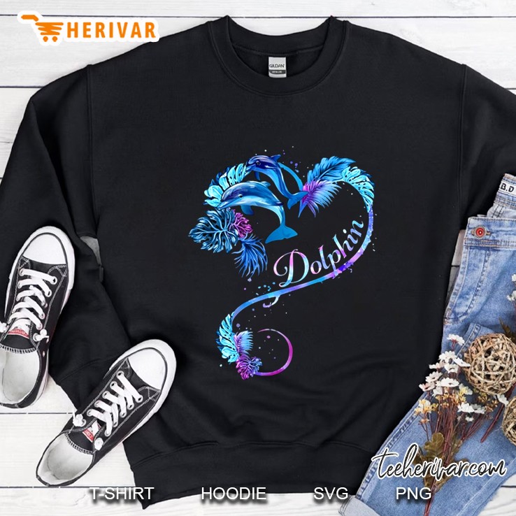 Dolphin Love Artwork Illustration Sweatshirt