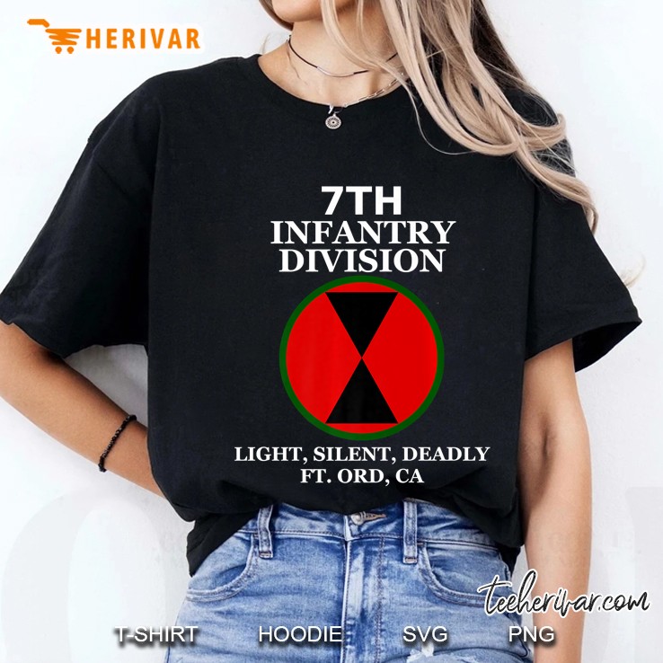 7Th Infantry Light Silent Deadly Ft Ord Ca Division Grunt Premium Hoodie