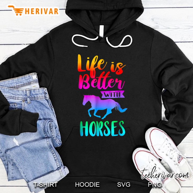 Cute Life Is Better With Horses Women Girls Horseback Riding Mugs