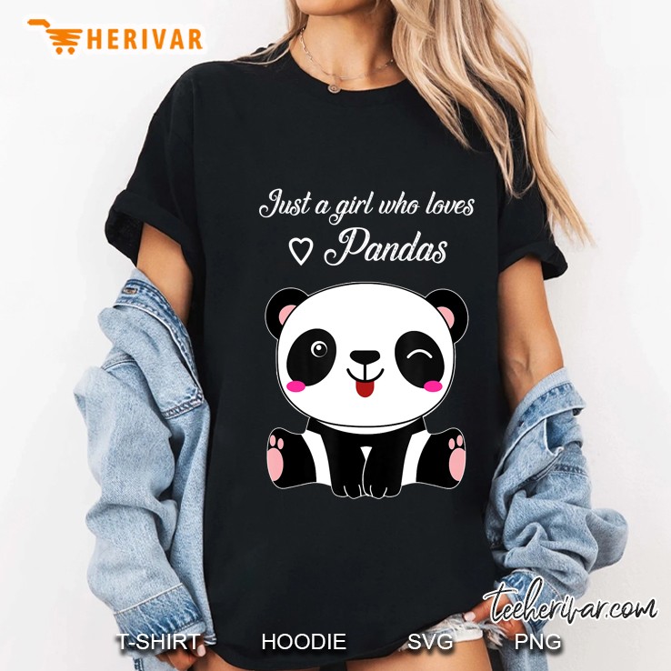 Cute Panda Shirt Just A Girl Who Loves Pandas Ladies Tee