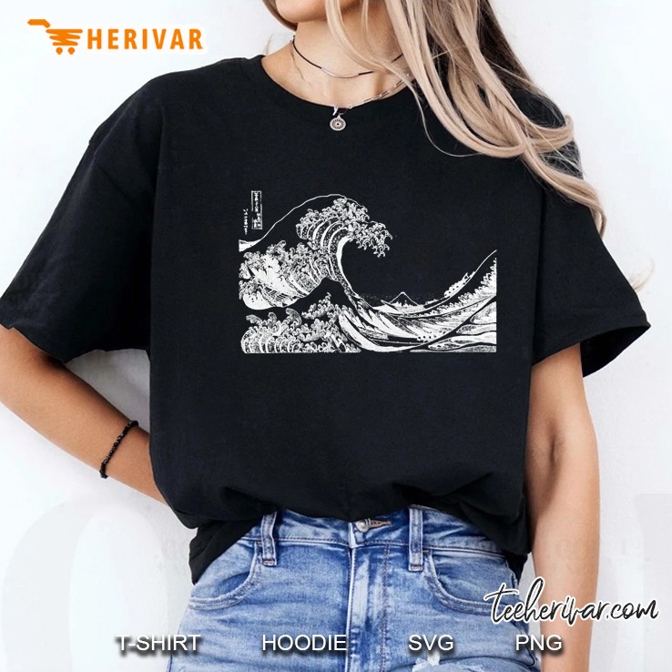 Famous Art The Great Wave By Katsushika Hokusai Ladies Tee