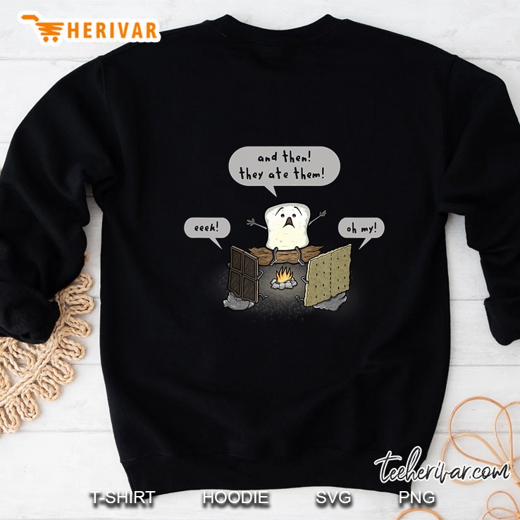Camping Cartoon Smores Campfire Stories Novelty Sweatshirt