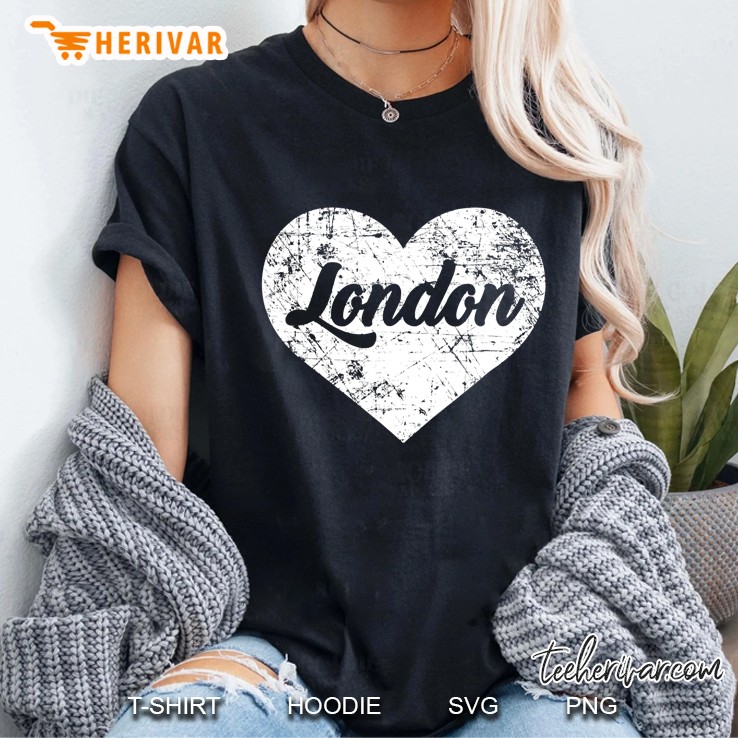 I Love London Shirt, Cute Uk British Heart Gift Hoodie