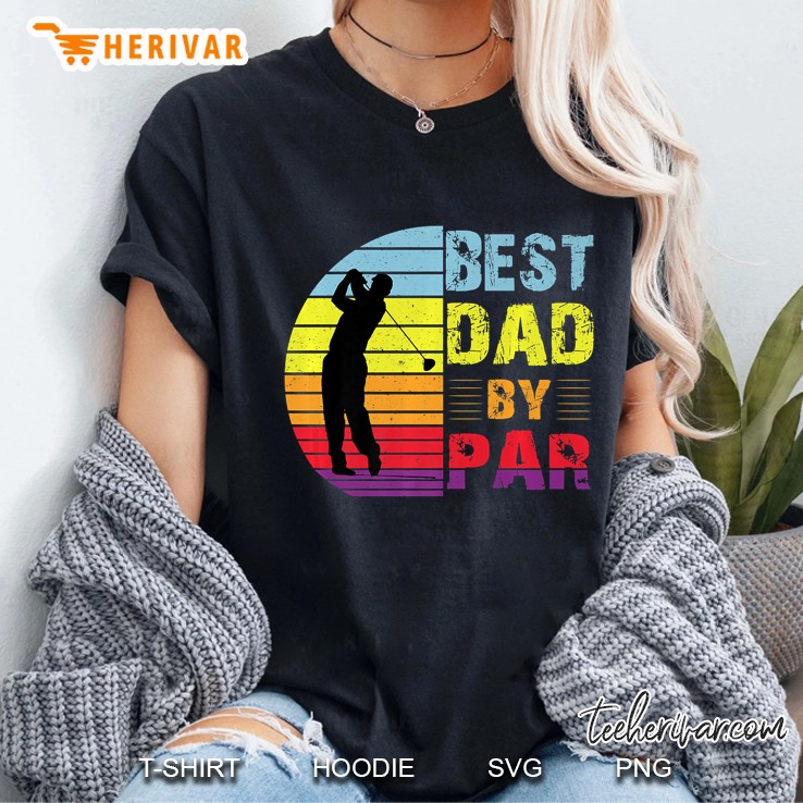 Mens Best Dad By Par Daddy Father's Day Gifts Golf Lover Premium Hoodie