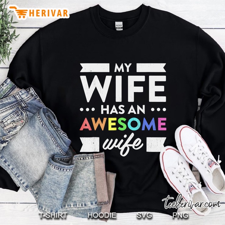 My Wife Has An Awesome Wife Lesbian Wedding Gift Mugs