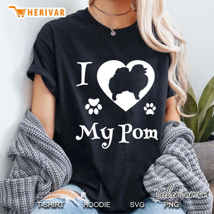 Pomeranian Gifts I Love My Pom Hoodie