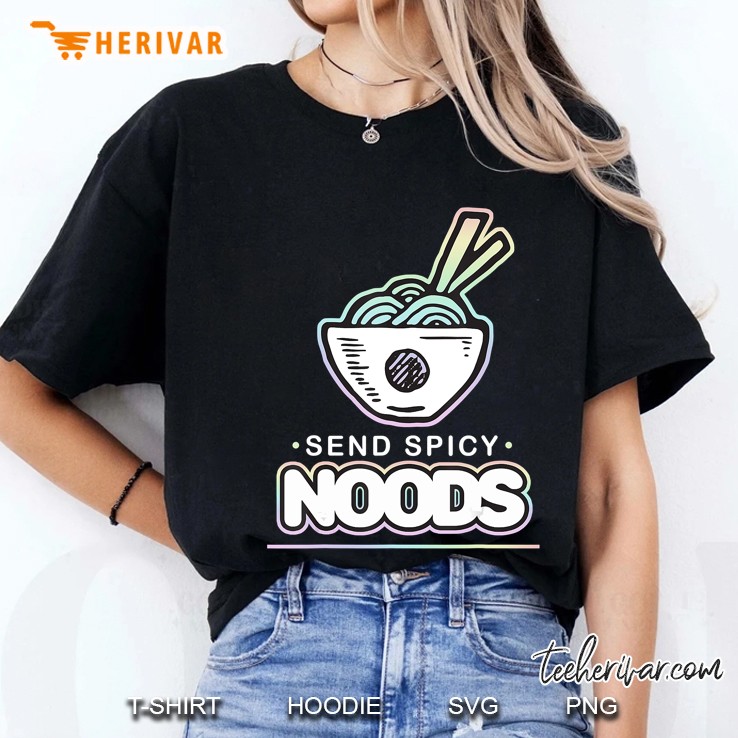 Retro Japanese Ramen Noodle Shirt Send Spicy Noods Ladies Tee