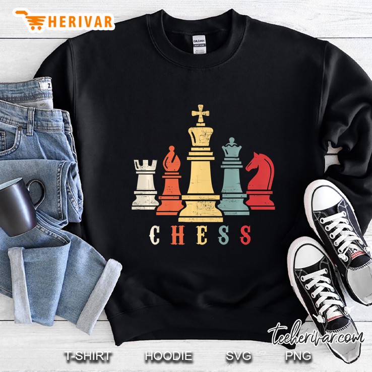 Retro Vintage Chess Set Checkmate Sweatshirt