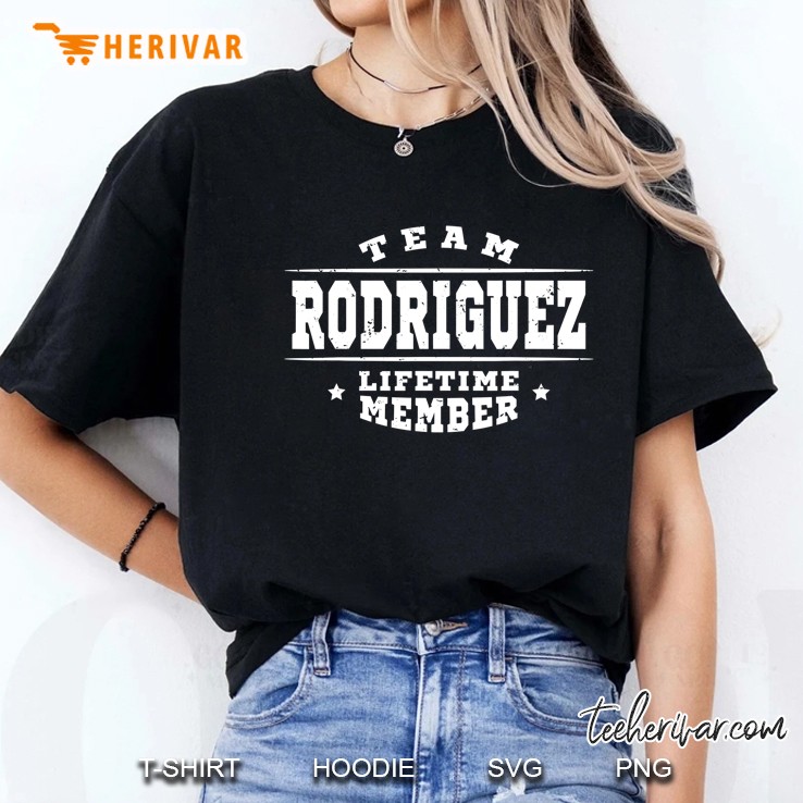 Team Rodriguez Lifetime Member Proud Family Name Surname Ladies Tee