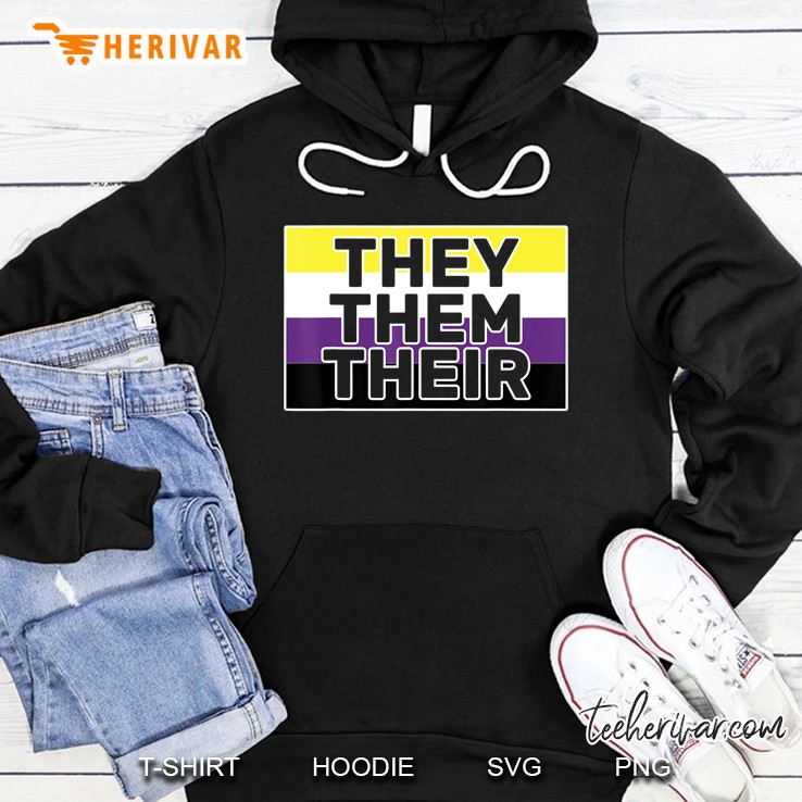 They Them Their Non-Binary Flag Pronouns - Genderfluid Mugs