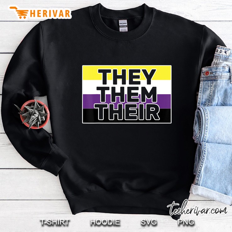 They Them Their Non-Binary Flag Pronouns - Genderfluid Mugs