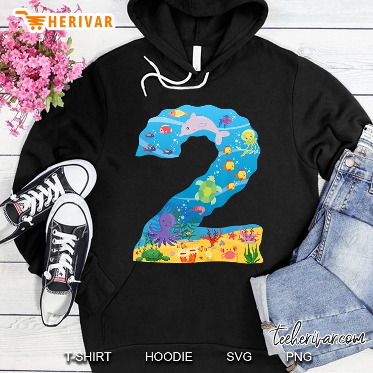Under The Sea Cartoon Fish Starfish Second Number 2 Ver2 Hoodie