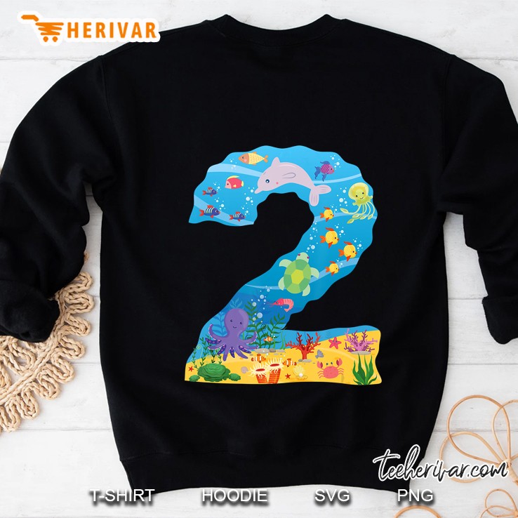 Under The Sea Cartoon Fish Starfish Second Number 2 Ver2 Sweatshirt