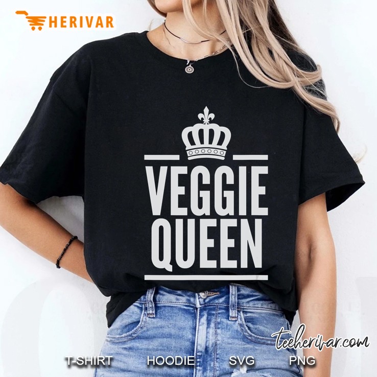 Vegan Veggie Queen Crown Art Vegetable Lover Gift Ladies Tee