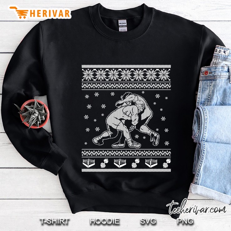 Wrestling Wrestlers Ugly Christmas Sweater Style Sweatshirt
