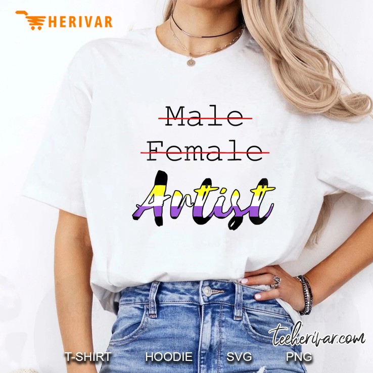Nonbinary Novelty Artist Tee Shirt Lgbtq Pride Ladies Tee