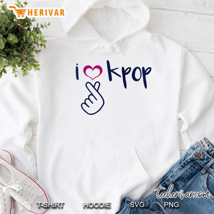 Womens I Love Kpop Music Finger Heart K-Pop Fan Gift Teen Girl Mugs