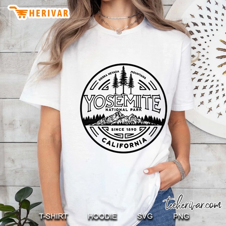 Yosemite National Park Distressed Minimalist Ladies Tee