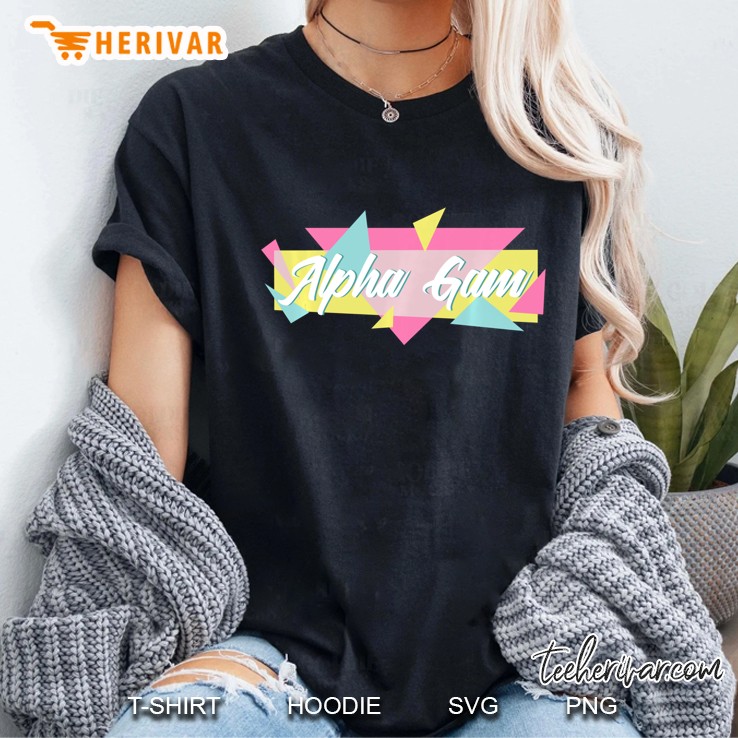 Alpha Gam Agd Retro Design Ladies Tee